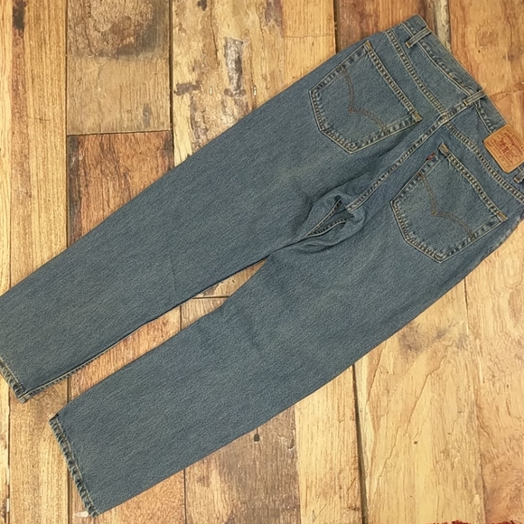 Levis 505 Vintage 90's Made in USA Denim Jeans 35" Waist 31" Inseam - Picture 3 of 8